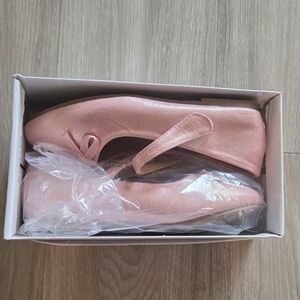 Girls' Shimmery Pink Mary Jane Dress Flats